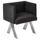 Albany Black And Chrome Cross Base Dining Chair