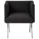 Albany Black And Chrome Cross Base Dining Chair