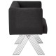 Albany Black And Chrome Cross Base Dining Chair