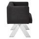 Albany Black And Chrome Cross Base Dining Chair