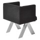 Albany Black And Chrome Cross Base Dining Chair