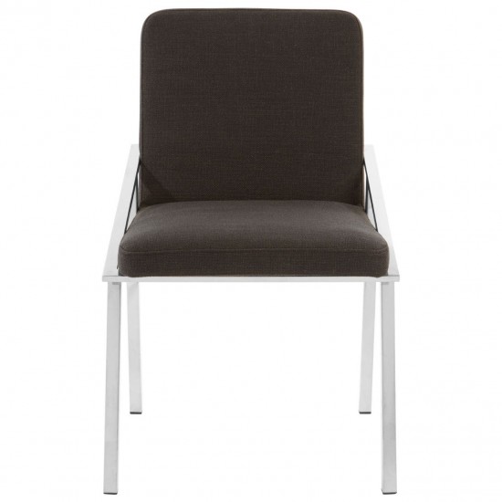 Albany Black And Chrome Dining Chair