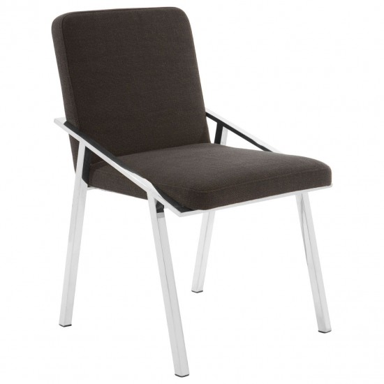 Albany Black And Chrome Dining Chair