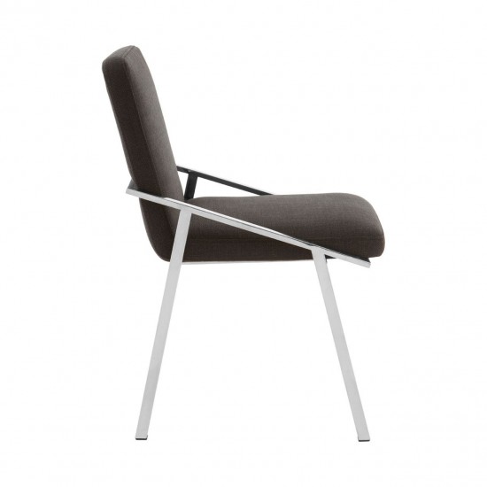 Albany Black And Chrome Dining Chair