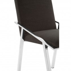 Albany Black And Chrome Dining Chair