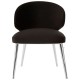 Albany Black Velvet And Chrome Base Dining Chair