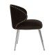 Albany Black Velvet And Chrome Base Dining Chair