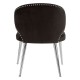 Albany Black Velvet And Chrome Base Dining Chair
