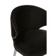 Albany Black Velvet And Chrome Base Dining Chair