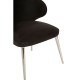 Albany Black Velvet And Chrome Base Dining Chair