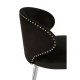 Albany Black Velvet And Chrome Base Dining Chair