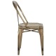 Harlem Distressed Brass Metallic Dining Chair