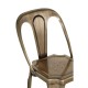 Harlem Distressed Brass Metallic Dining Chair