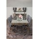 Chelsea Chrome And Grey Velvet Button Back Dining Chair 