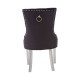 Chelsea Chrome And Black Velvet Button Back Dining Chair 