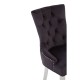 Chelsea Chrome And Black Velvet Button Back Dining Chair 