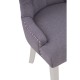 Chelsea Chrome And Grey Button Back Dining Chair 