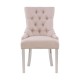 Chelsea Chrome And Natural Button Back Dining Chair