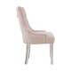 Chelsea Chrome And Natural Button Back Dining Chair