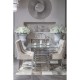 Chelsea Chrome And Natural Button Back Dining Chair