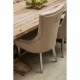 Chelsea Chrome And Natural Button Back Dining Chair