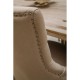 Chelsea Chrome And Natural Button Back Dining Chair