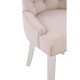 Chelsea Chrome And Natural Button Back Dining Chair
