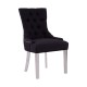 Chelsea Chrome And Black Button Back Dining Chair 