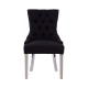 Chelsea Chrome And Black Button Back Dining Chair 
