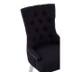Chelsea Chrome And Black Button Back Dining Chair 