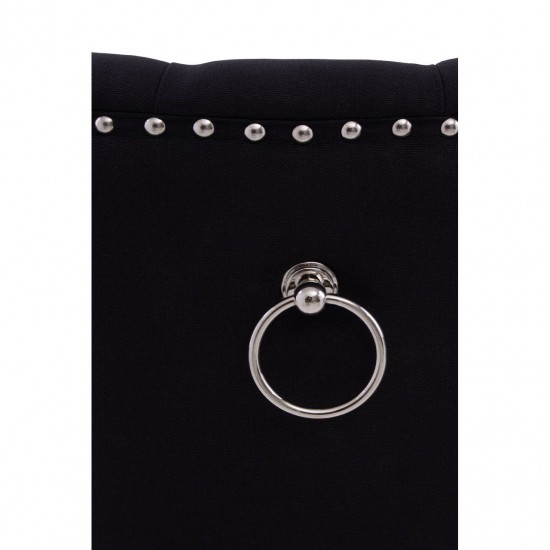 Chelsea Chrome And Black Button Back Dining Chair 