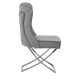 Belgravia Grey Velvet Back Button And Chrome Cross Base Dining Chair