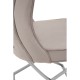Belgravia Mink Velvet Back Button And Chrome Cross Base Dining Chair