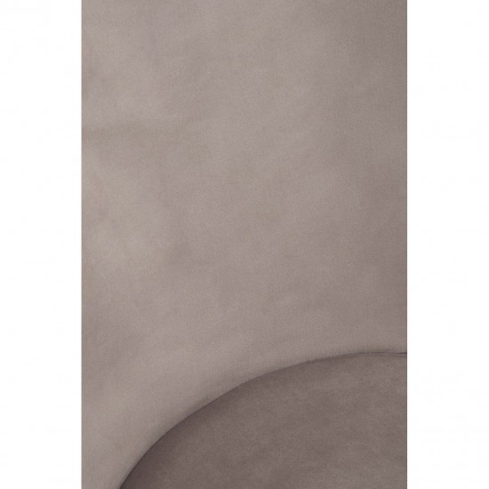 Belgravia Mink Velvet Back Button And Chrome Cross Base Dining Chair