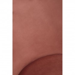 Belgravia Dusky Pink Velvet Back Button And Gold Cross Base Dining Chair