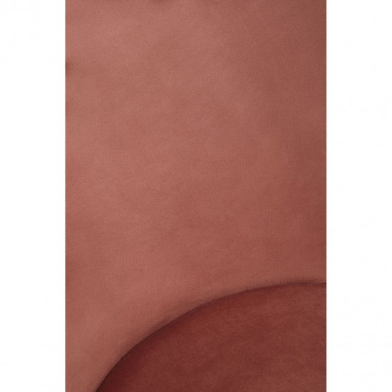 Belgravia Dusky Pink Velvet Back Button And Gold Cross Base Dining Chair