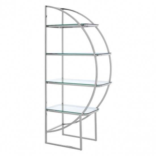 Lexington Sliver Finish Shelf Unit