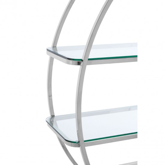 Lexington Sliver Finish Shelf Unit