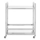 Lexington 2 Tier Polished Silver Finish Drinks Trolley