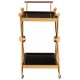 Gatsby 2 Tier Rose Gold / Black Drinks Trolley