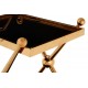 Gatsby 2 Tier Rose Gold / Black Drinks Trolley