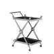 Gatsby 2 Tier Silver / Cross Design Drinks Trolley
