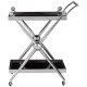 Gatsby 2 Tier Silver / Cross Design Drinks Trolley