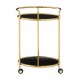 Gatsby Round Rose Gold Finish Drinks Trolley