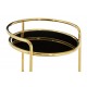 Gatsby Round Rose Gold Finish Drinks Trolley