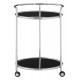 Gatsby Round Silver Finish Drinks Trolley