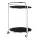 Gatsby Round Silver Finish Drinks Trolley