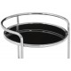 Gatsby Round Silver Finish Drinks Trolley