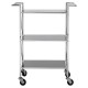 Ascot Chrome And Black Glass Drinks Trolley