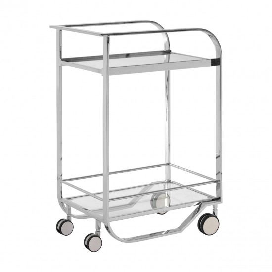 Albany Stainless Steel Finish Drinks Trolley